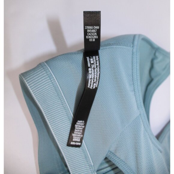 Victoria Sport Sports Bra 32 D Blue Green Zipper Front Workout Yoga Athletic - Picture 9 of 13